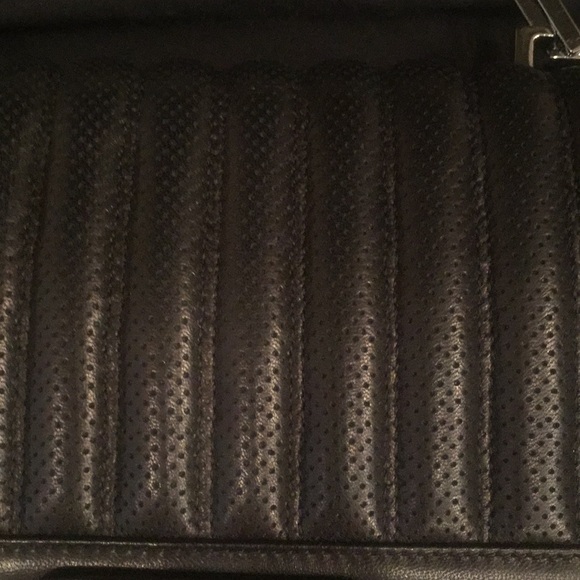 BARBARA BUI BLACK QUILTED, PERFORATED PURSE NWT - Picture 7 of 7